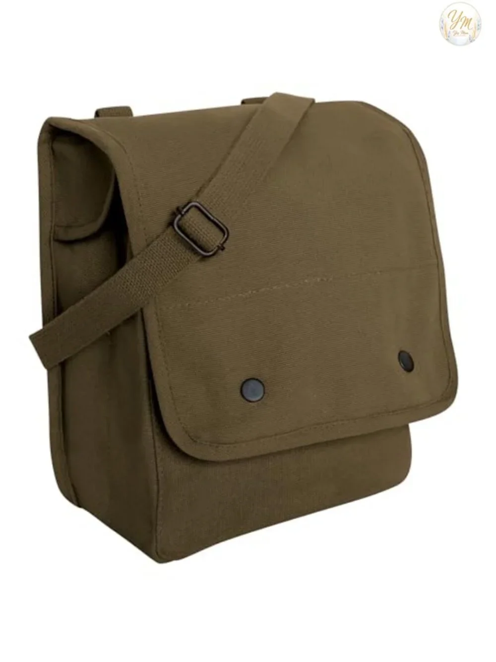 Canvas Map Case Shoulder Bag with Organizer Pocket Crossbody Adjustable Strap